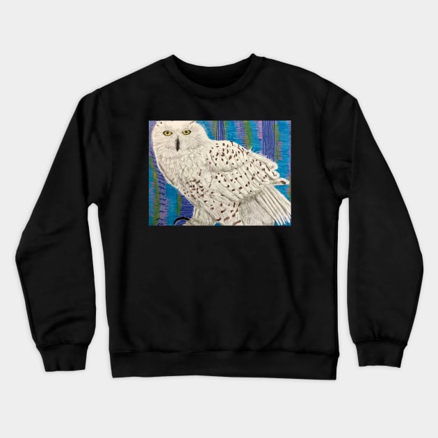 Snow owl Crewneck Sweatshirt by SamsArtworks